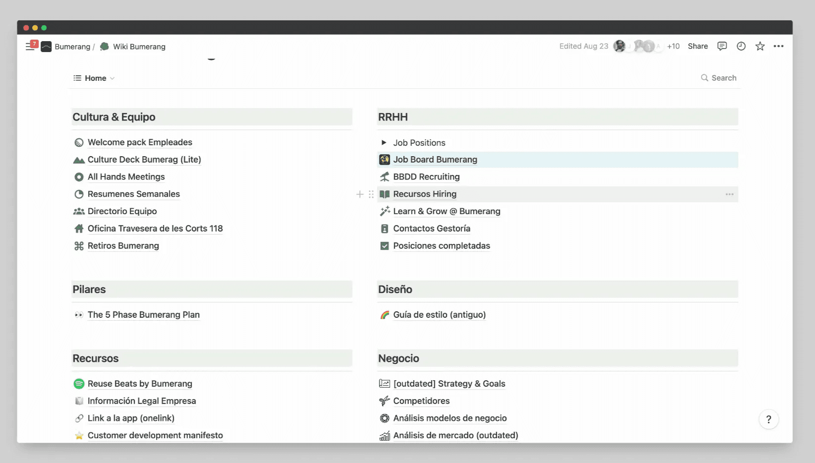 Notion Workspace Example